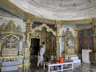 Worshiper in temple